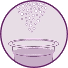 PROCYSBI® (cysteamine bitartrate) delayed-release capsules and delayed-release oral granules microbeads mixed with food or liquid icon