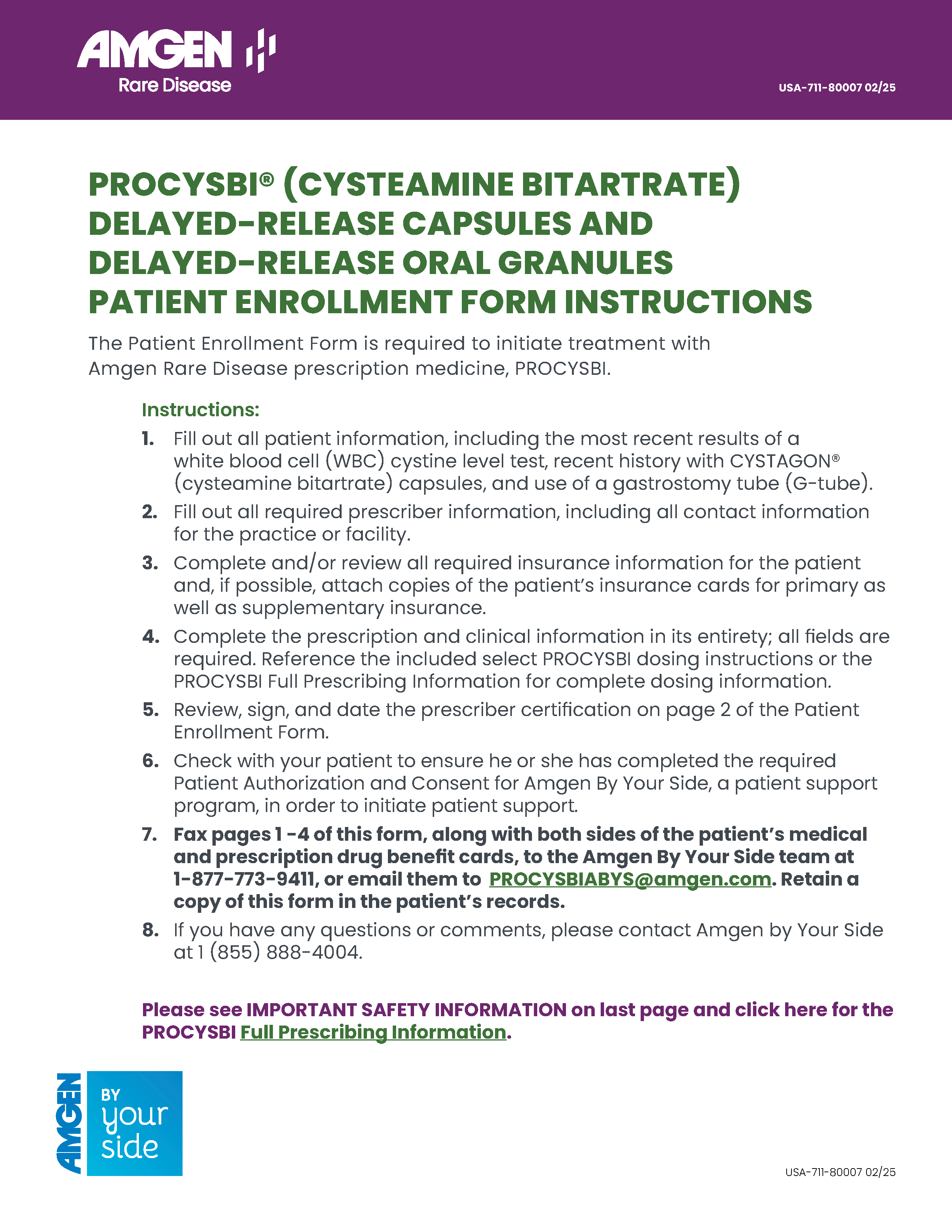 PROCYSBI-Patient-Enrollment-Form